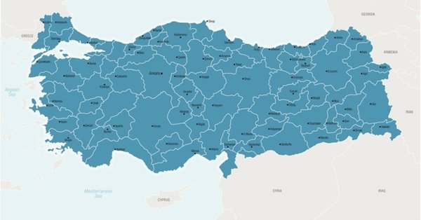 Türkiye Haritası İllere Göre Akupunktur Merkezleri